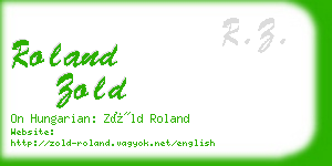 roland zold business card